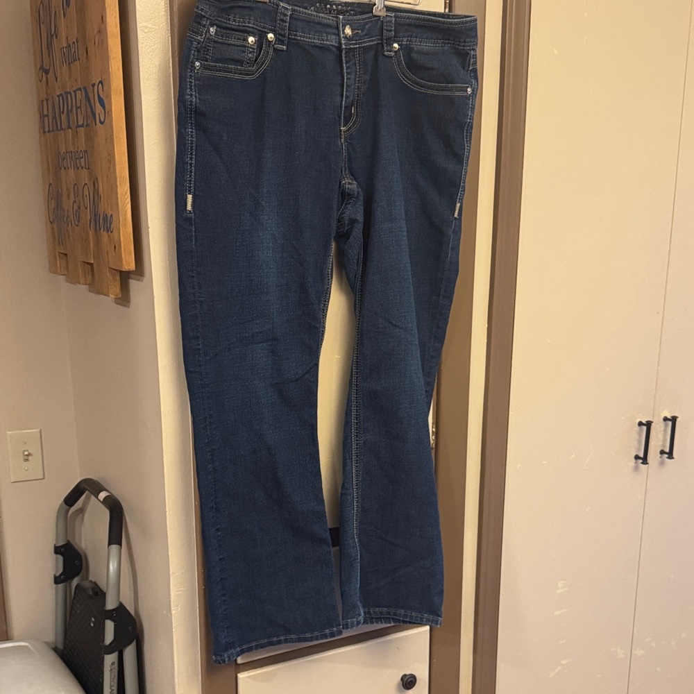 Melissa McCarthy Seven7 Dark Blue Flare Jeans